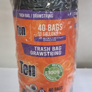 12- 00035-2 BOLSA BASURA CON AMARRE - 33GAL - 40 BOLSAS POR ROLLO